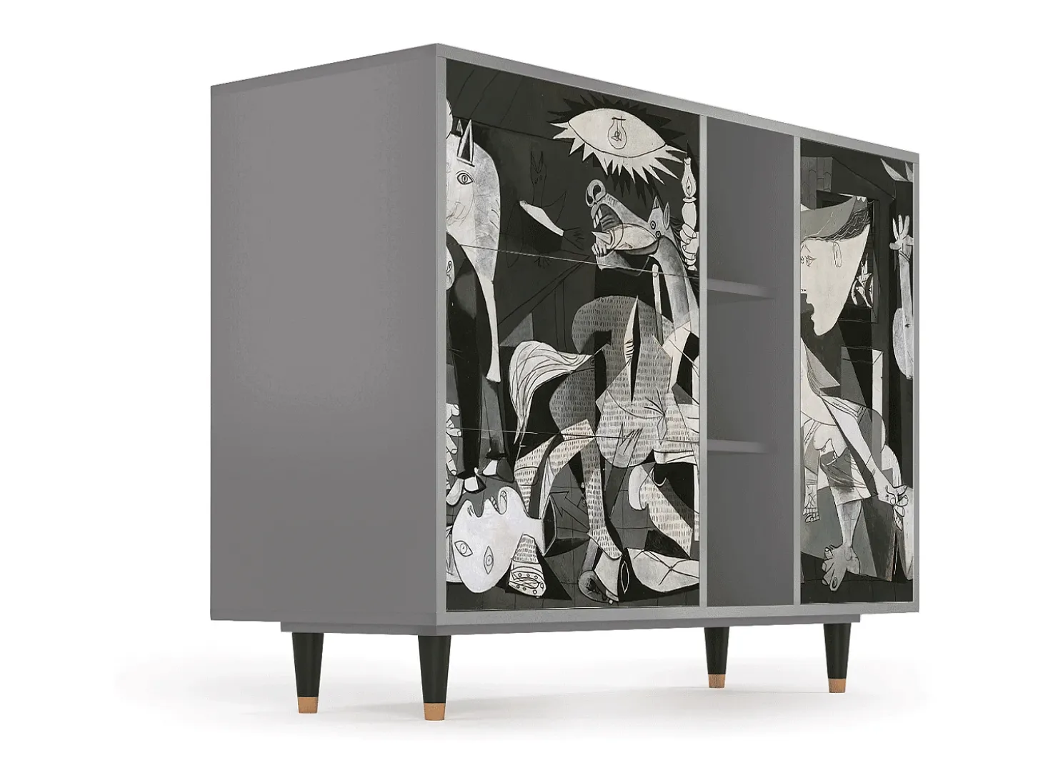 Aparador - 125x98x48 cm - BS2 - Guernica by Picasso, Gris