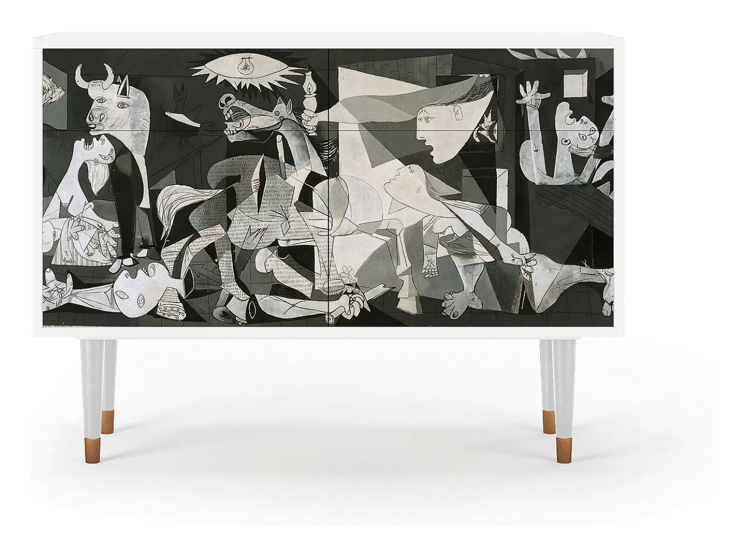 Aparador - 115x85x48 cm - BS4 - Guernica by Picasso, Blanco