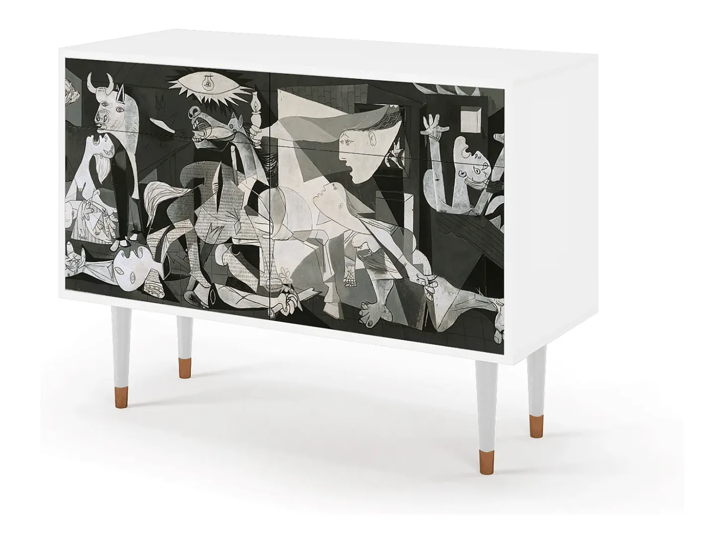 Aparador - 115x85x48 cm - BS4 - Guernica by Picasso, Blanco