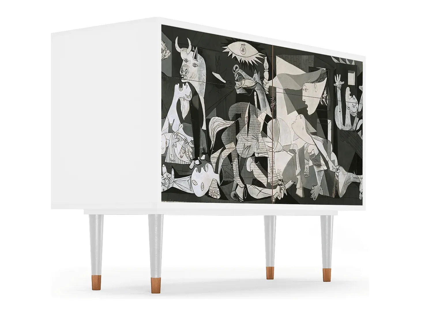Aparador - 115x85x48 cm - BS4 - Guernica by Picasso, Blanco