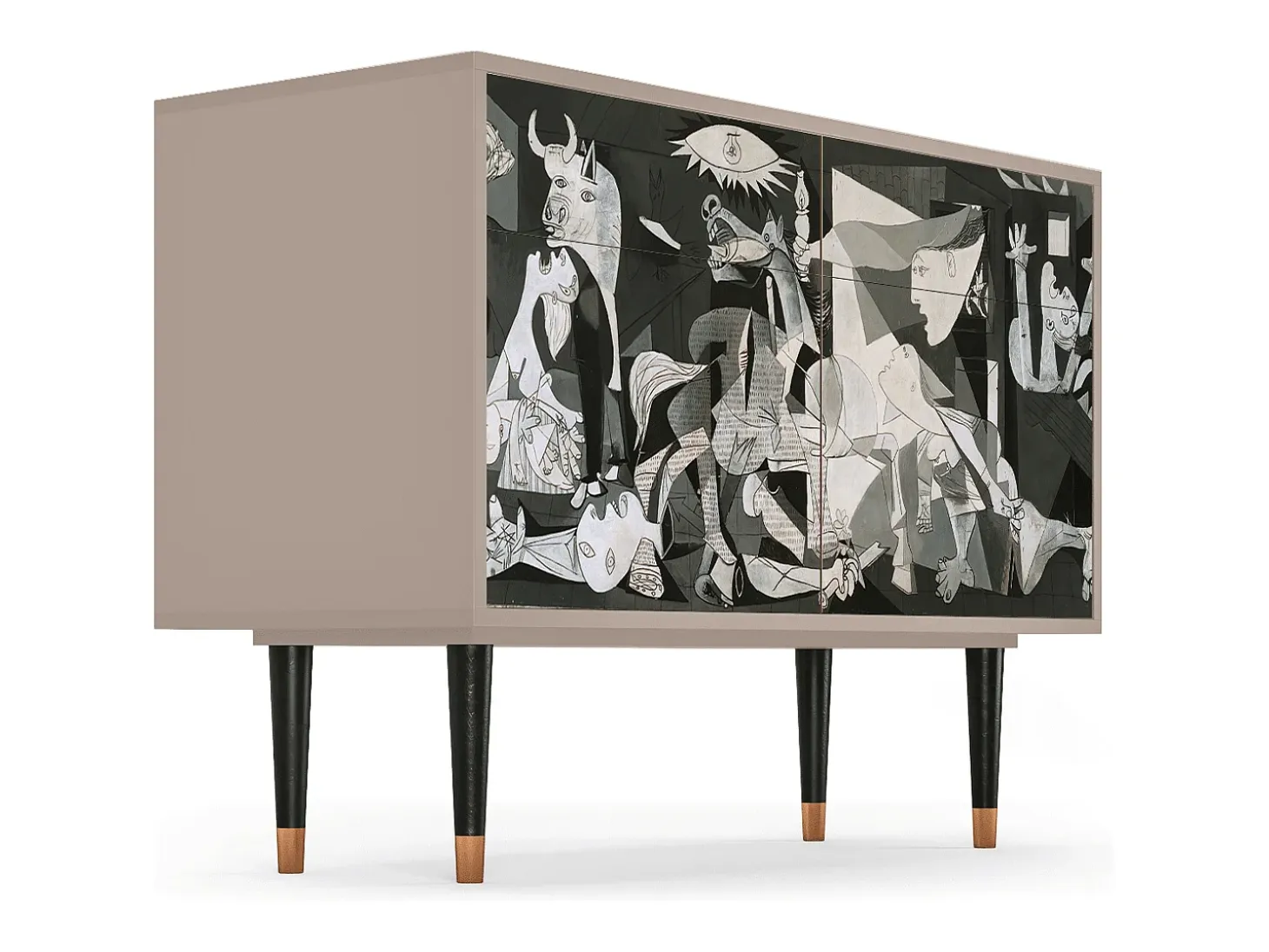 Aparador - 115x85x48 cm - BS4 - Guernica by Picasso, Latte