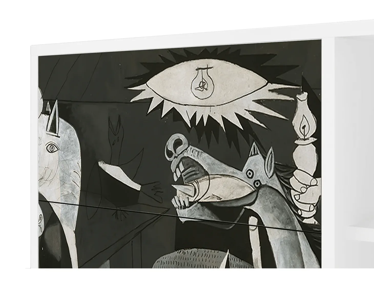 Aparador - 125x98x48 cm - BS2 - Guernica by Picasso, Blanco