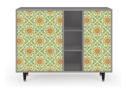 Aparador - 125x98x48 cm - BS2 - Hindu Daisy, Gris