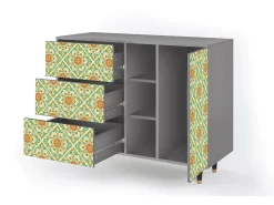 Aparador - 125x98x48 cm - BS2 - Hindu Daisy, Gris