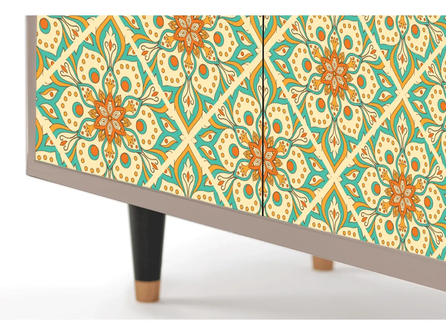 Aparador - 94x96x48 cm - BS3 - Hindu Daisy, Latte