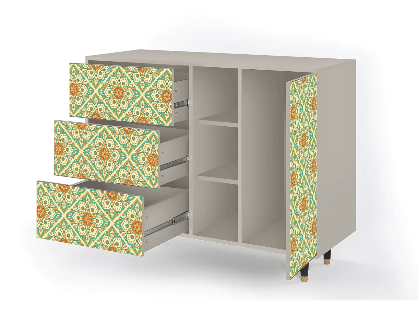 Aparador - 125x98x48 cm - BS2 - Hindu Daisy, Arena