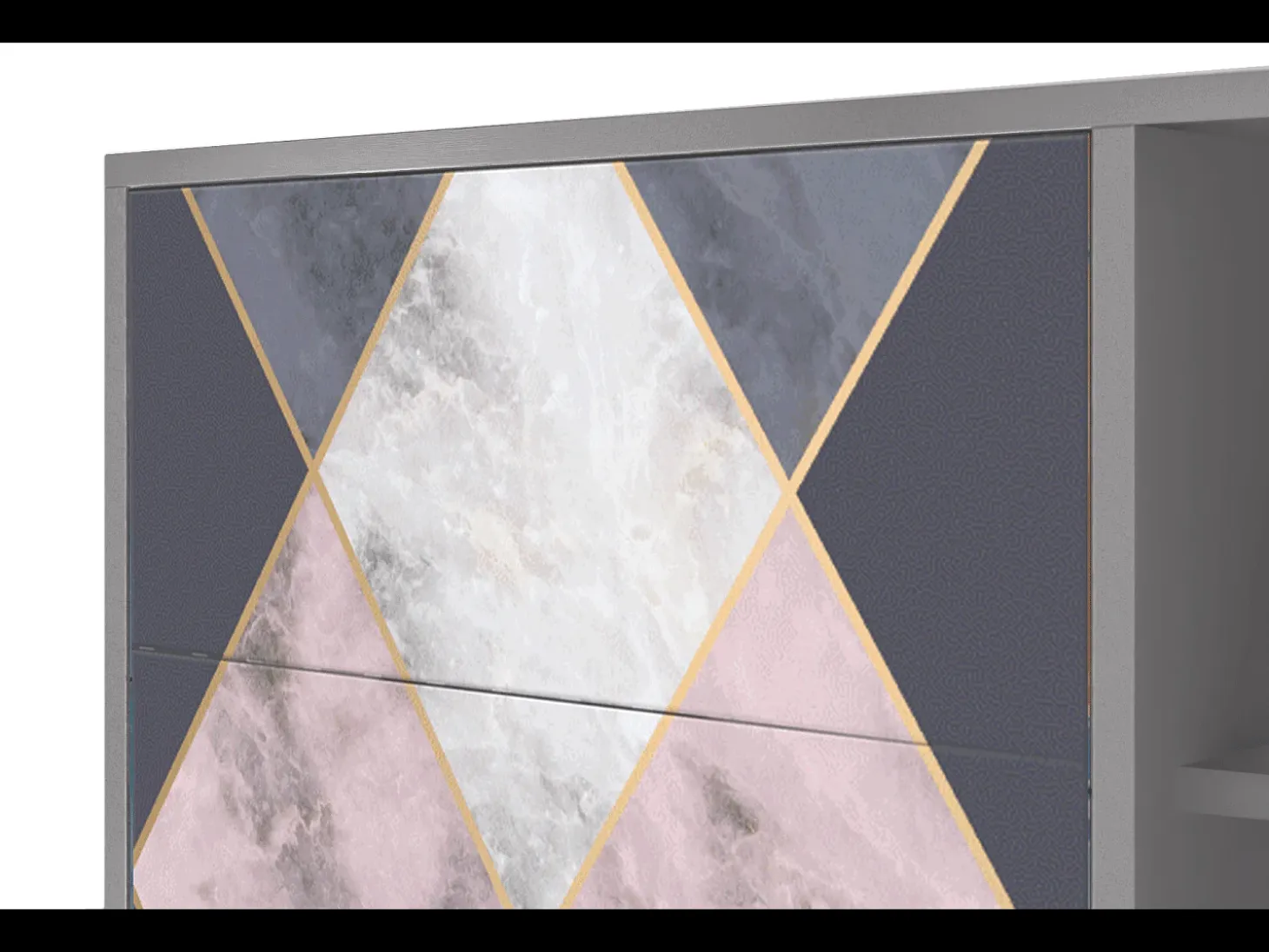 Aparador - 125x98x48 cm - BS2 - Ideal Harmony, Gris