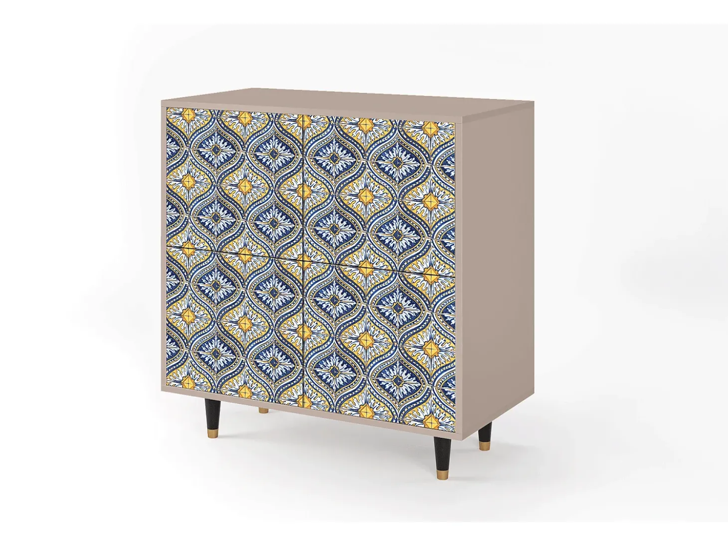 Aparador - 94x96x48 cm - BS3 - Illusory Pattern, Latte