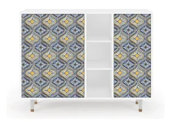 Aparador - 125x98x48 cm - BS2 - Illusory Pattern, Blanco