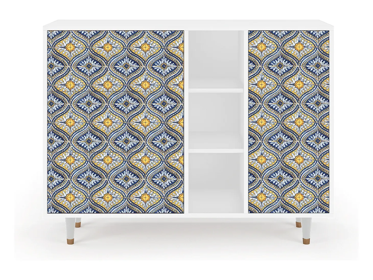 Aparador - 125x98x48 cm - BS2 - Illusory Pattern, Blanco