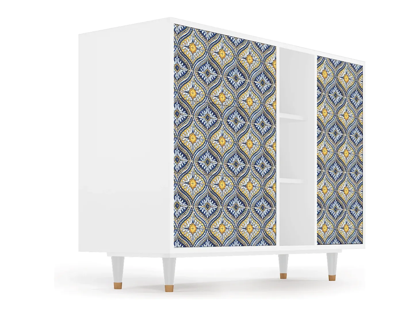 Aparador - 125x98x48 cm - BS2 - Illusory Pattern, Blanco