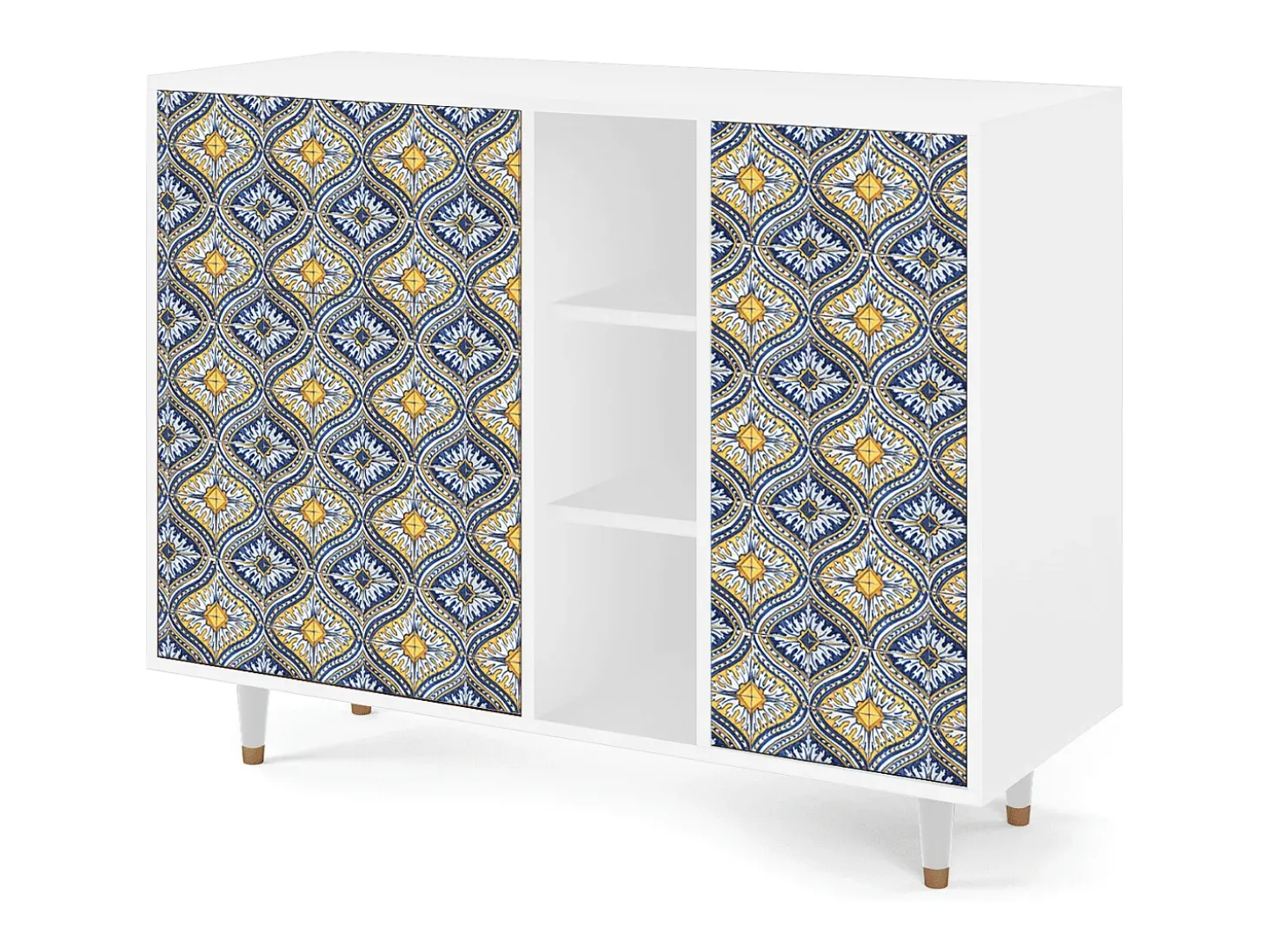 Aparador - 125x98x48 cm - BS2 - Illusory Pattern, Blanco