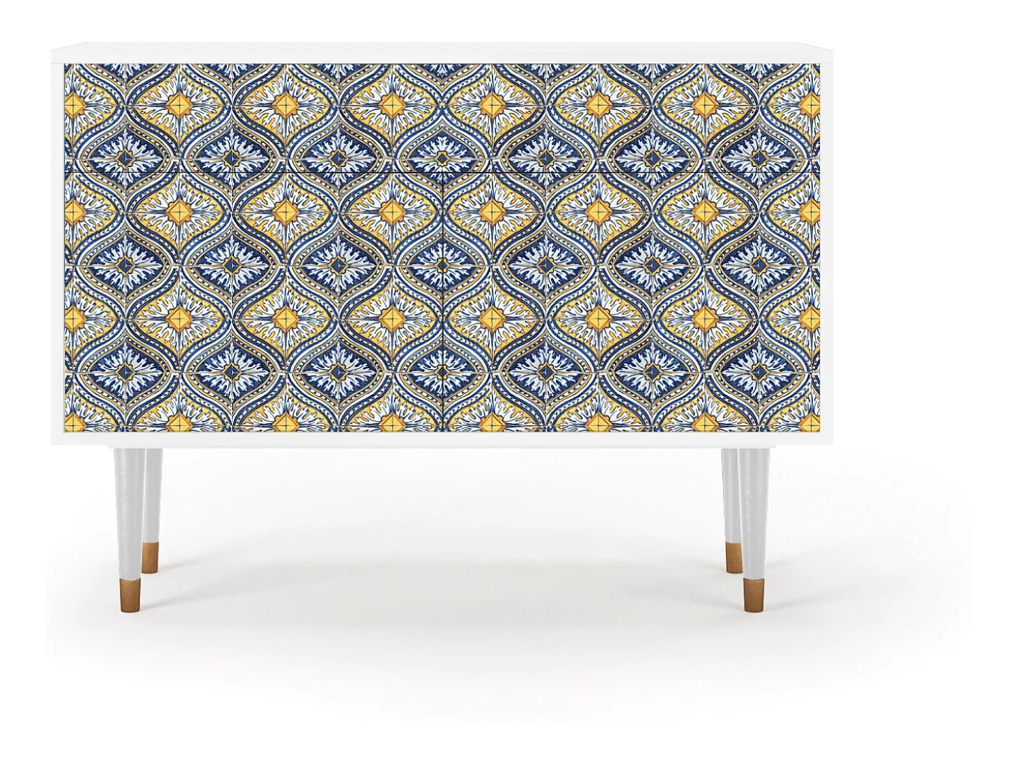 Aparador - 115x85x48 cm - BS4 - Illusory Pattern, Blanco