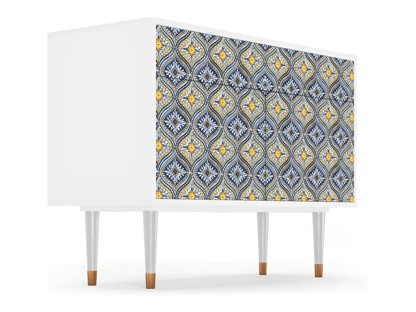 Aparador - 115x85x48 cm - BS4 - Illusory Pattern, Blanco
