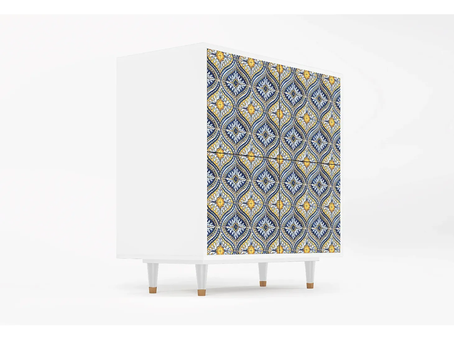 Aparador - 94x96x48 cm - BS3 - Illusory Pattern, Blanco
