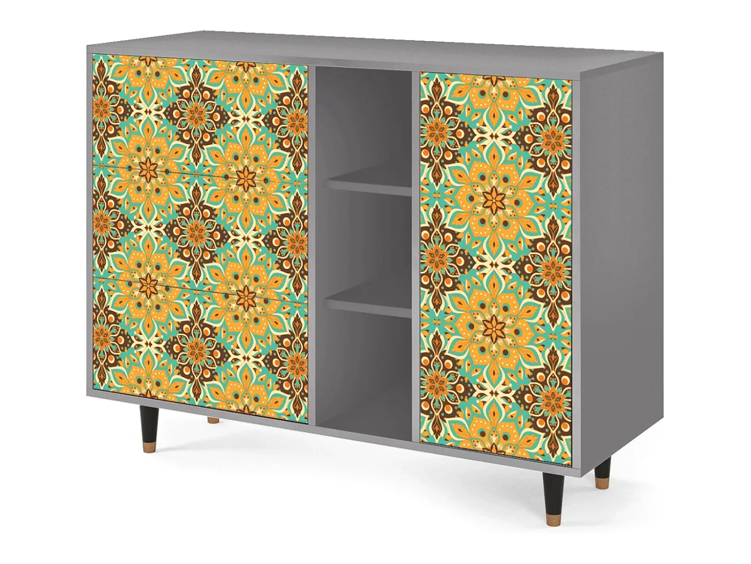 Aparador - 125x98x48 cm - BS2 - Indian Spices, Gris