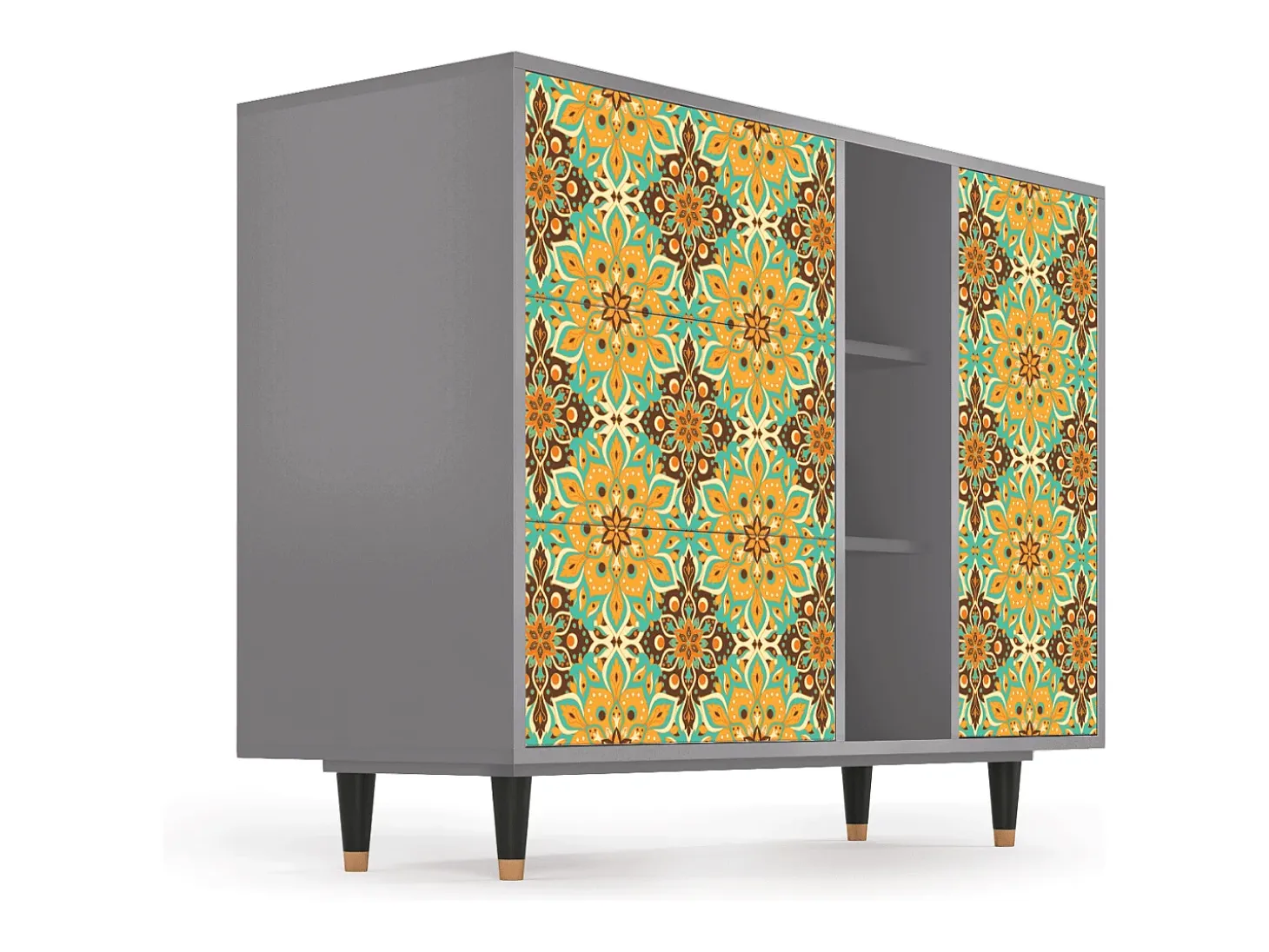 Aparador - 125x98x48 cm - BS2 - Indian Spices, Gris