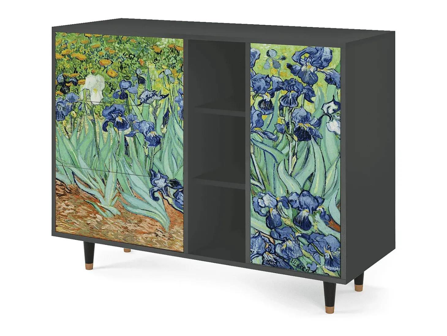 Aparador - 125x98x48 cm - BS2 - Irises , Antracita