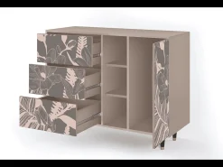 Aparador - 125x98x48 cm - BS2 - Issabelline Flower, Latte