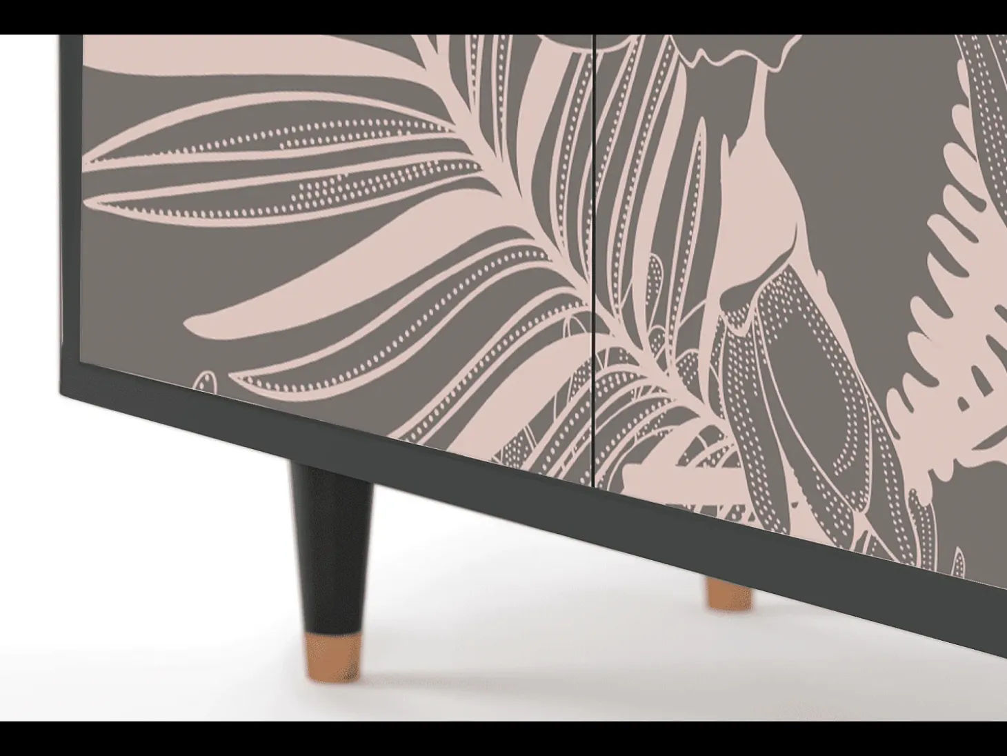 Aparador - 94x96x48 cm - BS3 - Issabelline Flower, Antracita