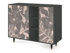 Aparador - 125x98x48 cm - BS2 - Issabelline Flower, Antracita