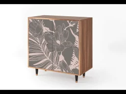 Aparador - 94x96x48 cm - BS3 - Issabelline Flower, Nogal