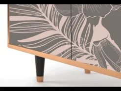 Aparador - 94x96x48 cm - BS3 - Issabelline Flower, Nogal