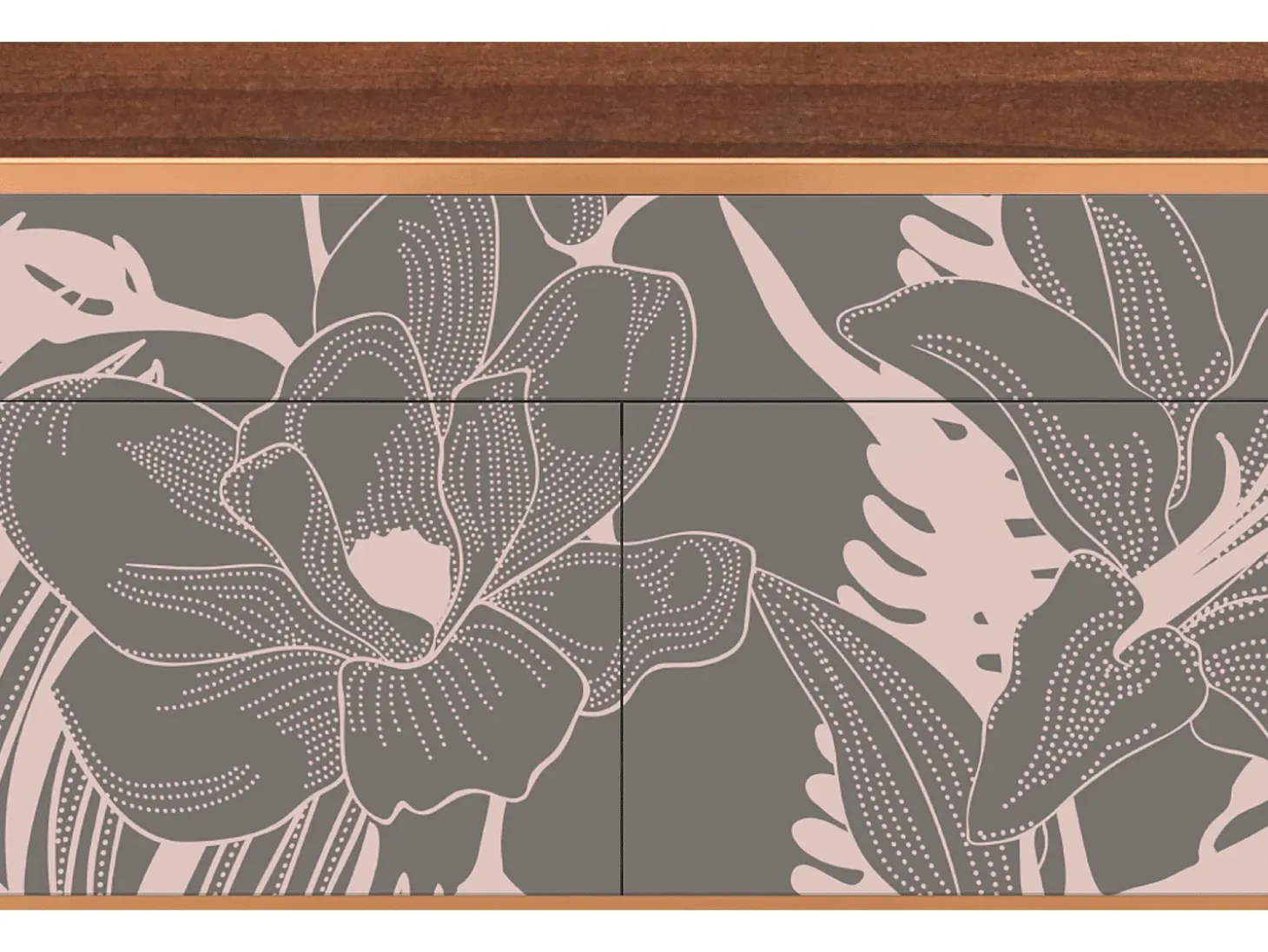 Aparador - 115x85x48 cm - BS4 - Issabelline Flower, Nogal