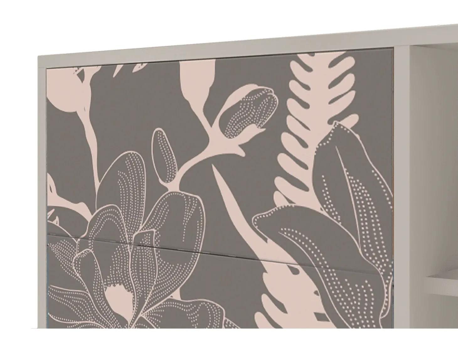 Aparador - 125x98x48 cm - BS2 - Issabelline Flower, Arena