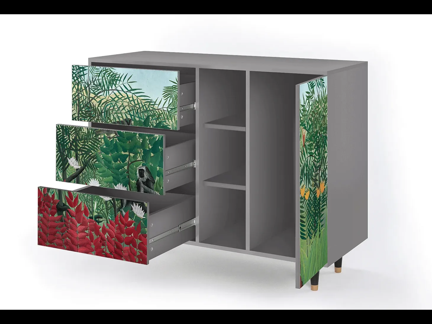 Aparador - 125x98x48 cm - BS2 - Jungles in Paris, Gris