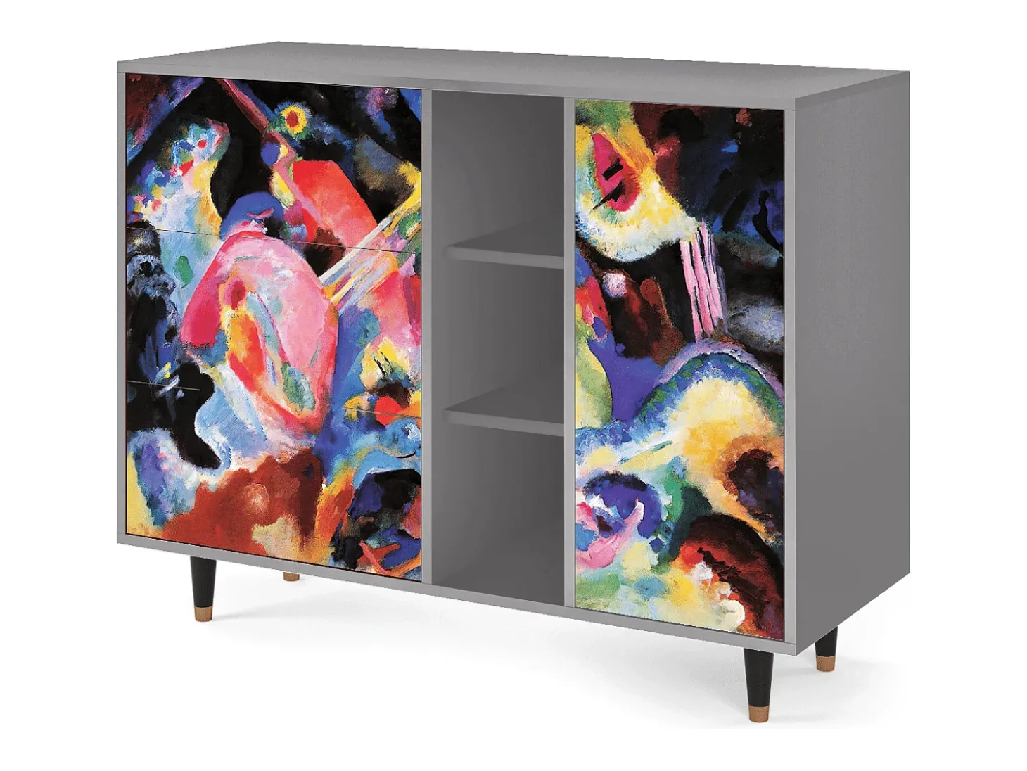 Aparador - 125x98x48 cm - BS2 - Kandinsky, Gris