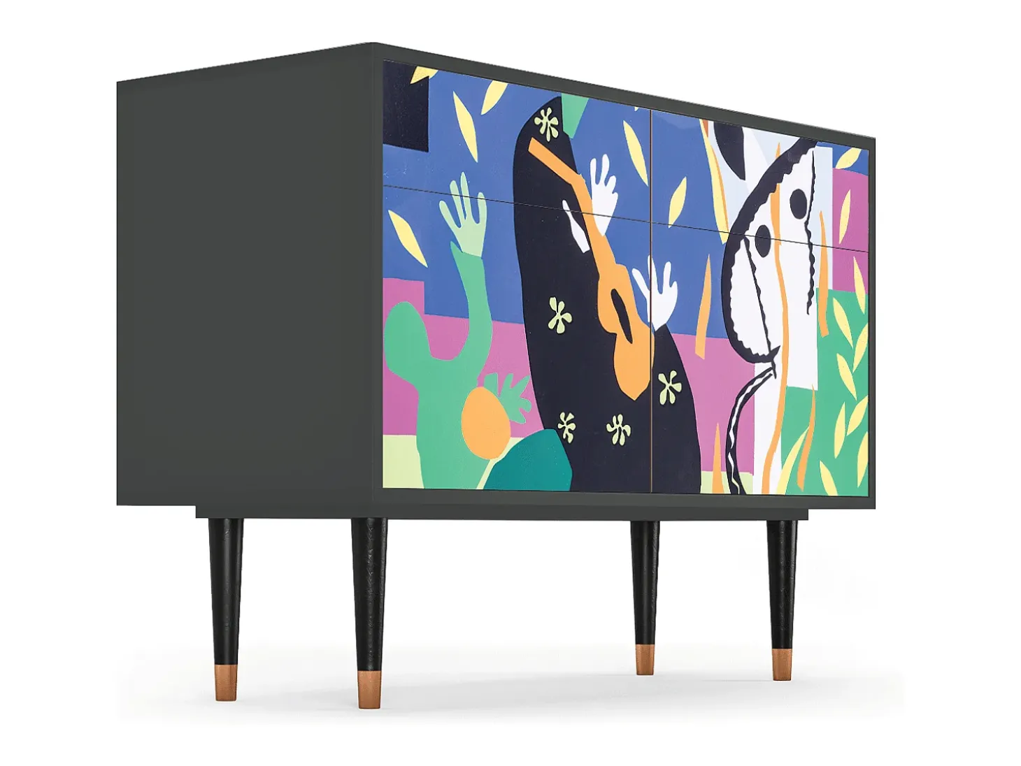 Aparador - 115x85x48 cm - BS4 - La Tristesse du Roi, Antracita