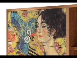 Aparador - 125x98x48 cm - BS2 - Lady with Fan by Klimt, Nogal
