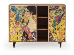Aparador - 125x98x48 cm - BS2 - Lady with Fan by Klimt, Nogal