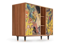Aparador - 125x98x48 cm - BS2 - Lady with Fan by Klimt, Nogal