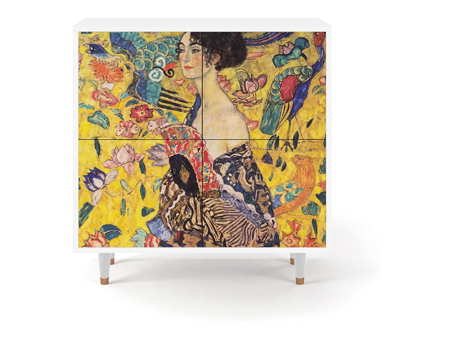 Aparador - 94x96x48 cm - BS3 - Lady with Fan by Klimt, Blanco