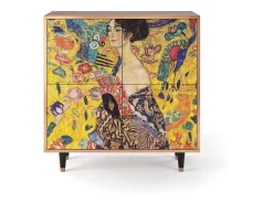 Aparador - 94x96x48 cm - BS3 - Lady with Fan by Klimt, Nogal