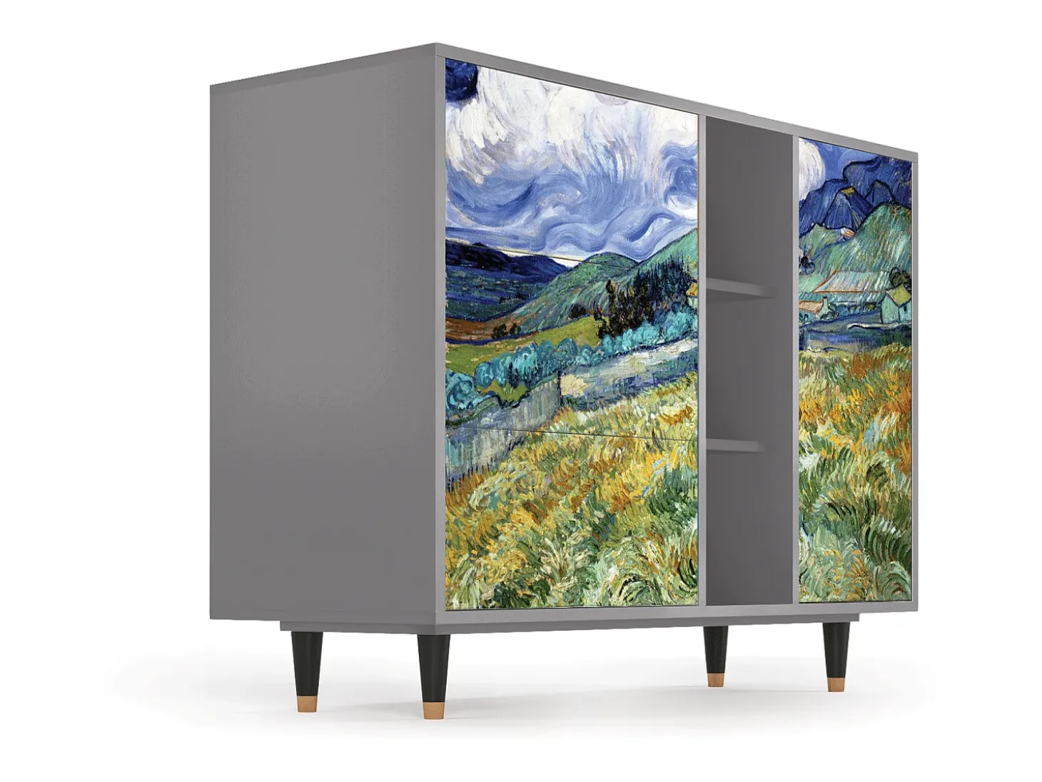 Aparador - 125x98x48 cm - BS2 - Landscape, Gris