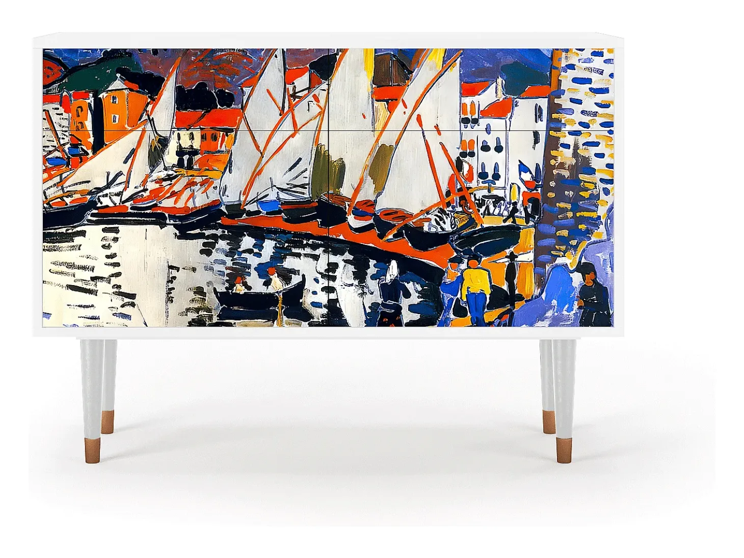 Aparador - 115x85x48 cm - BS4 - Le Séchage des voiles , Blanco