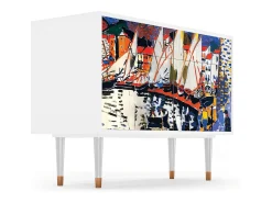 Aparador - 115x85x48 cm - BS4 - Le Séchage des voiles , Blanco