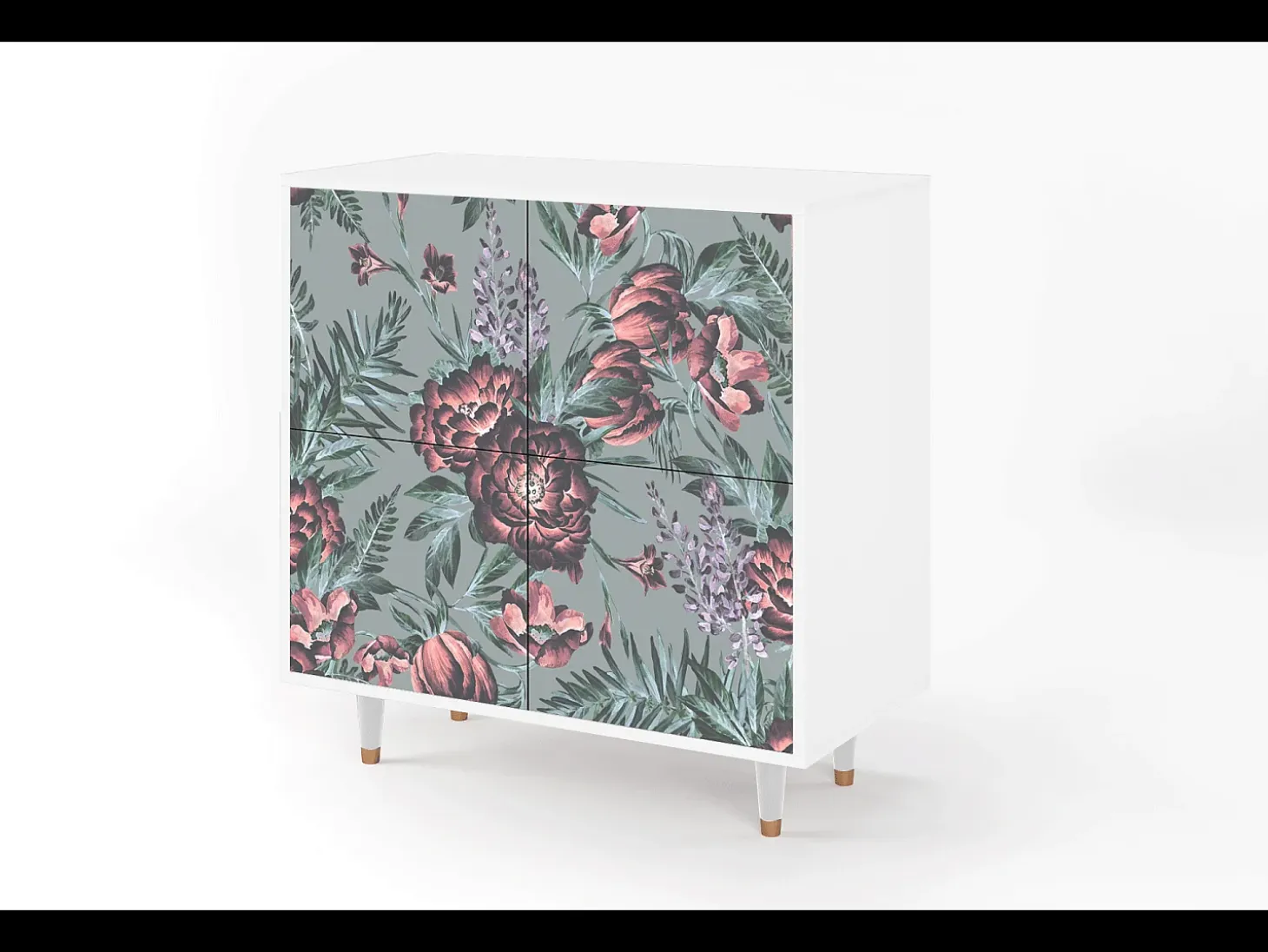 Aparador - 94x96x48 cm - BS3 - Light Peonies, Blanco