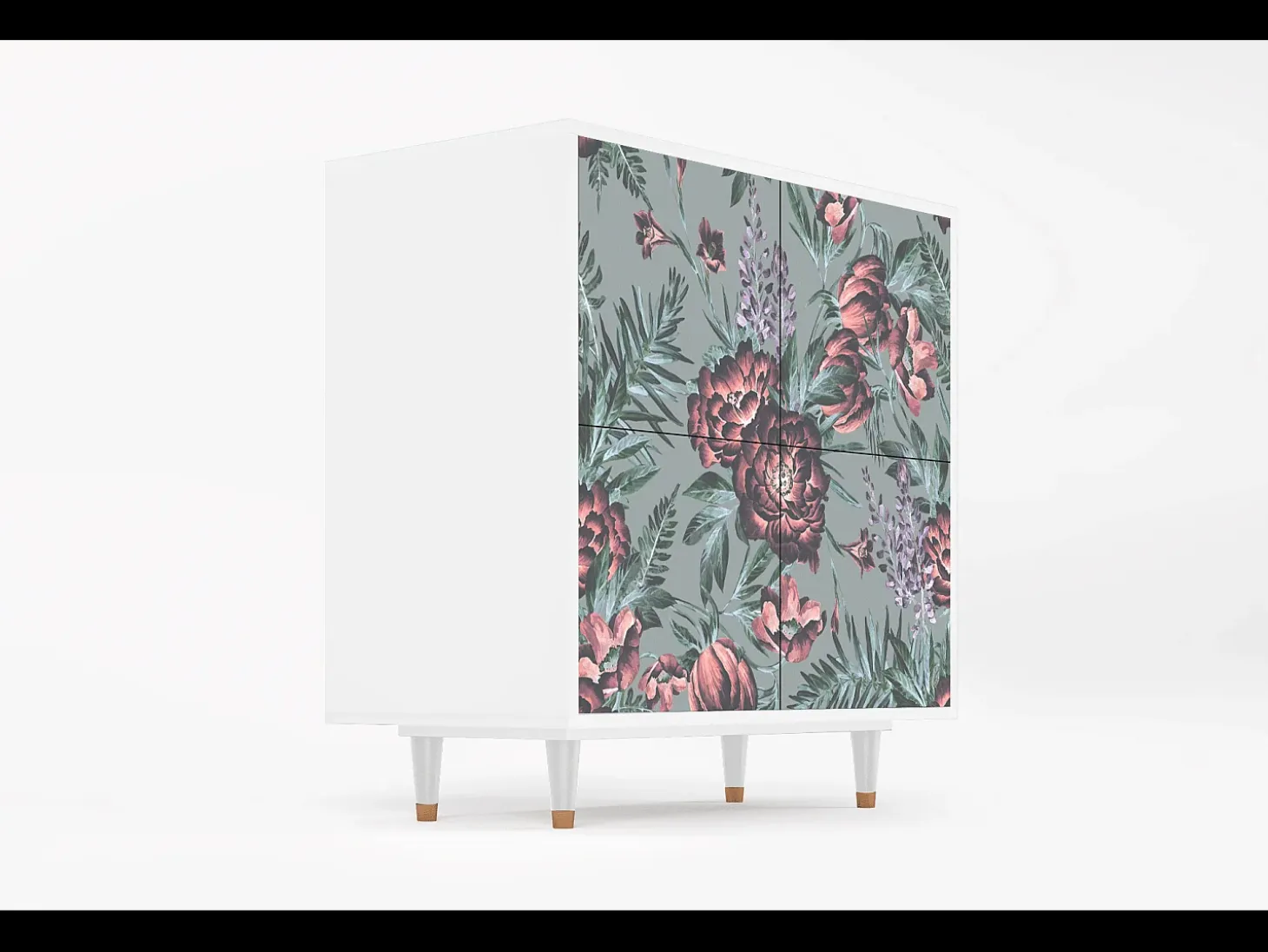 Aparador - 94x96x48 cm - BS3 - Light Peonies, Blanco