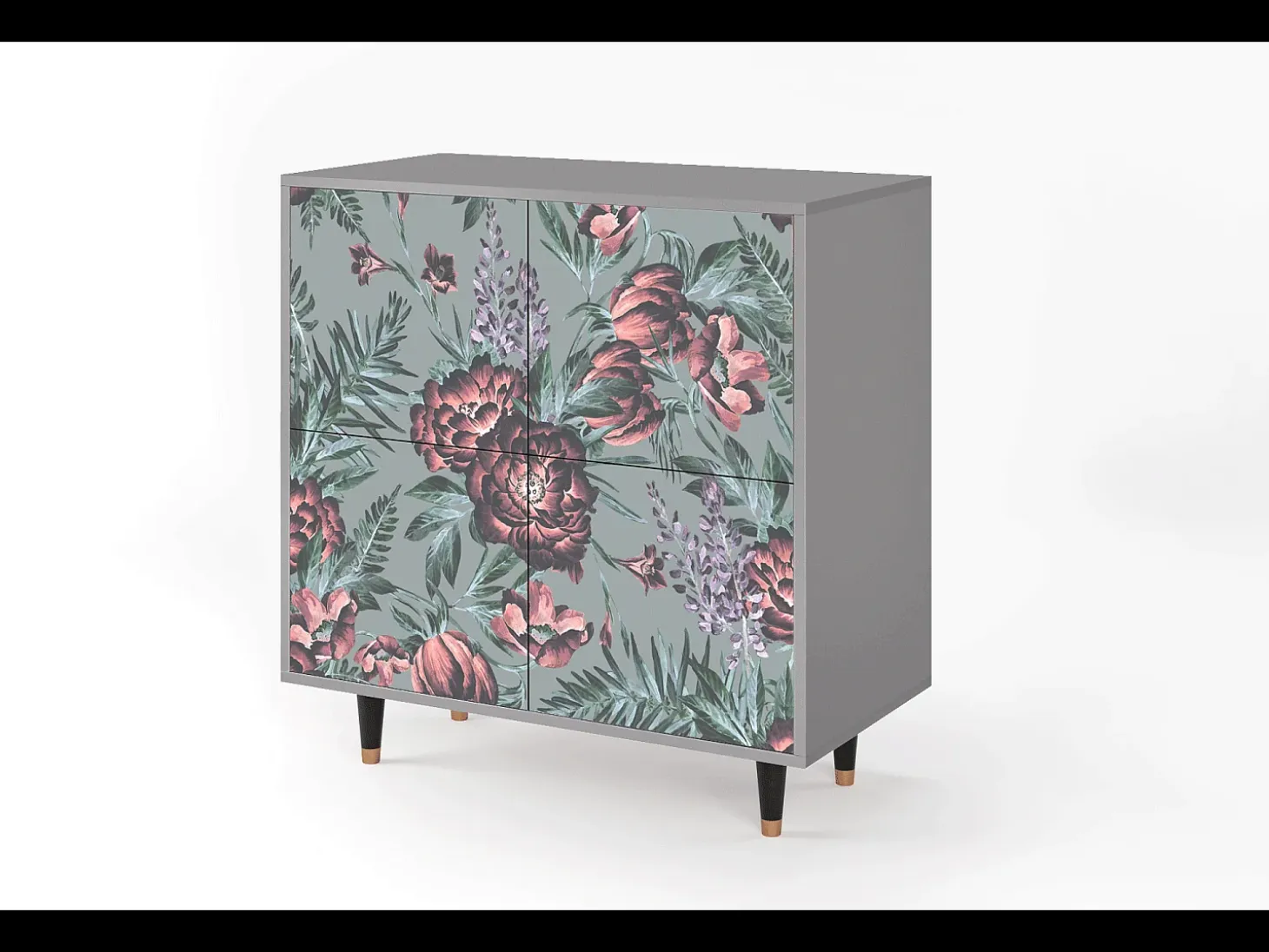 Aparador - 94x96x48 cm - BS3 - Light Peonies, Gris