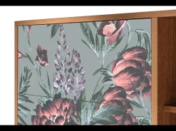 Aparador - 125x98x48 cm - BS2 - Light Peonies, Nogal