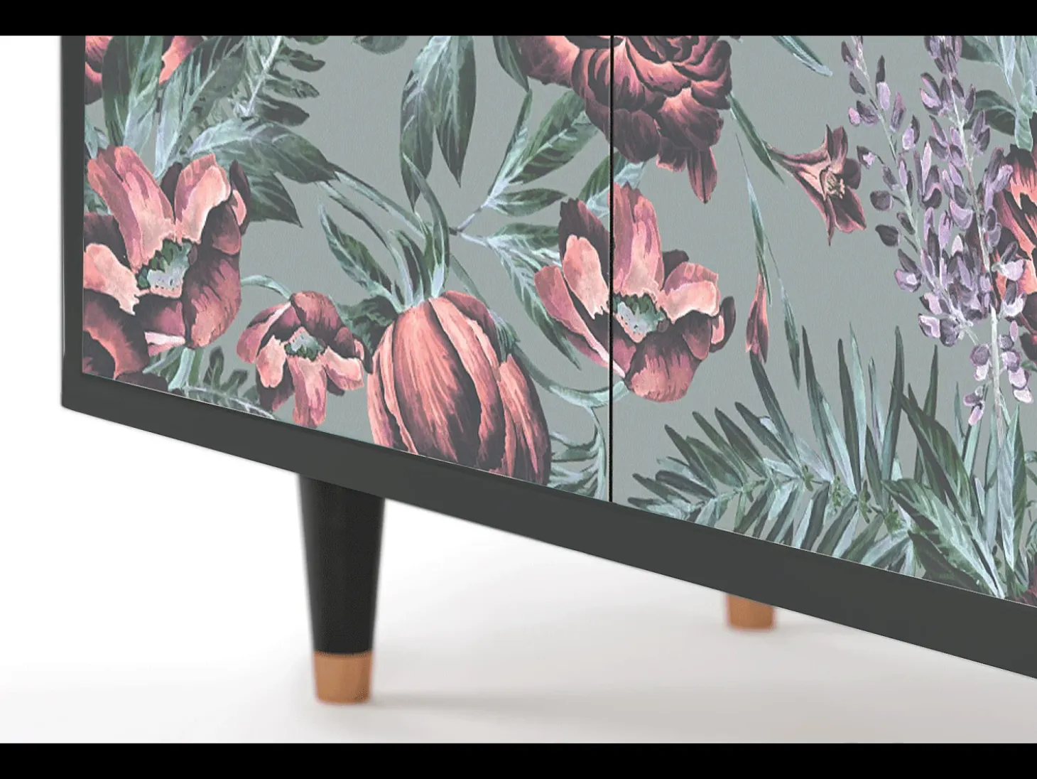 Aparador - 94x96x48 cm - BS3 - Light Peonies, Antracita