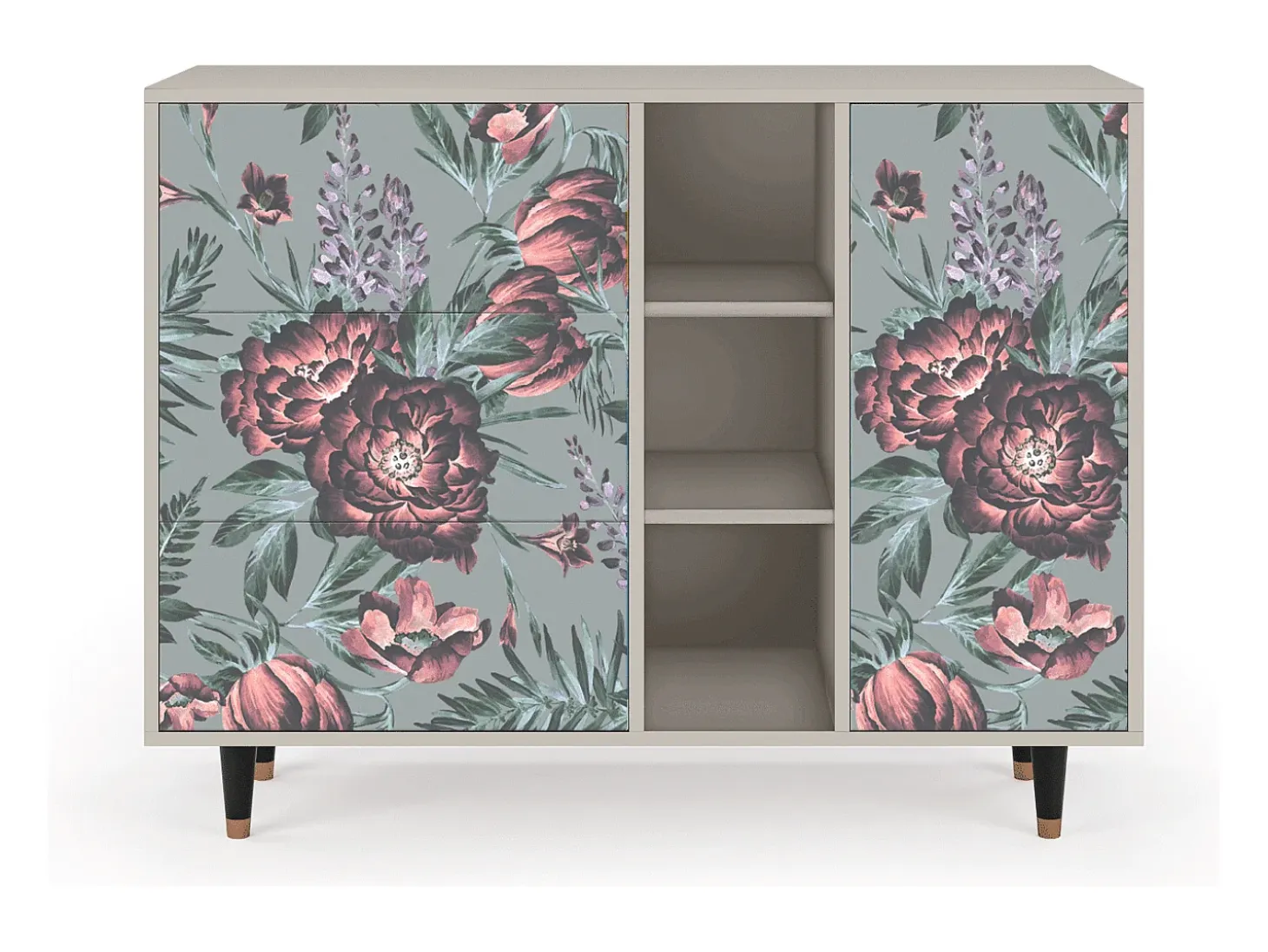 Aparador - 125x98x48 cm - BS2 - Light Peonies, Arena