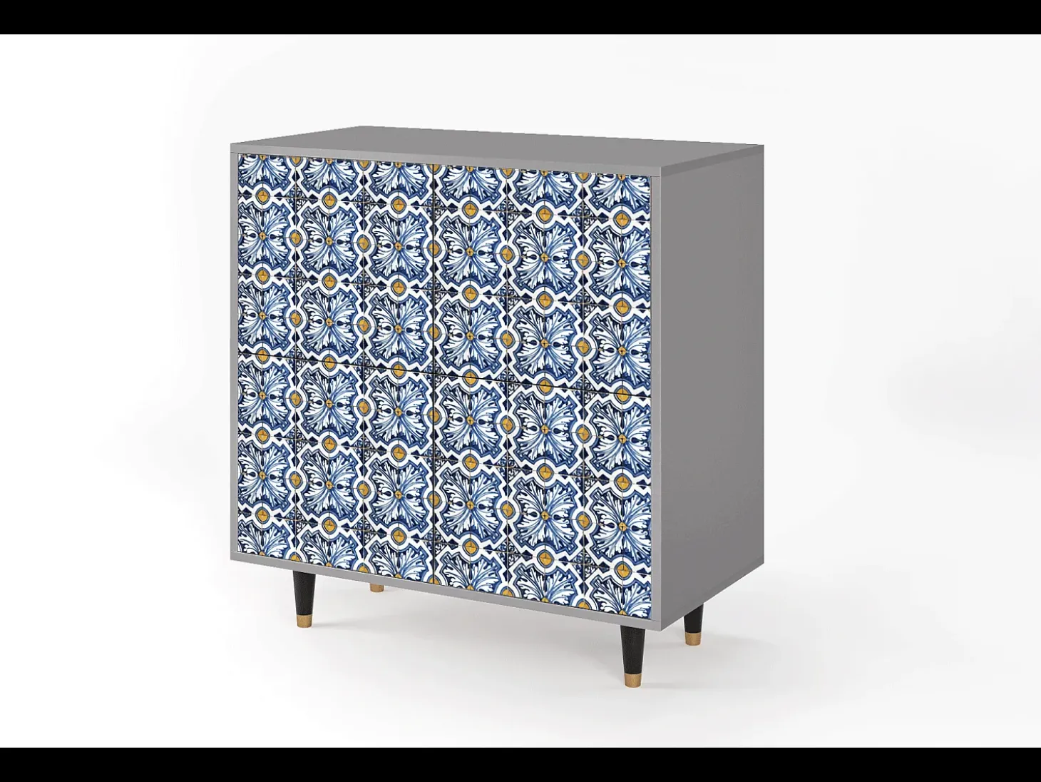 Aparador - 94x96x48 cm - BS3 - Lovely Cornflowers, Gris