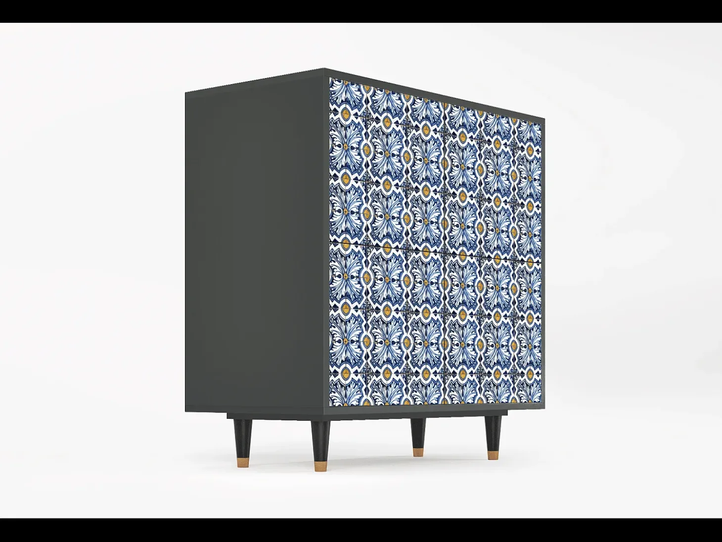 Aparador - 94x96x48 cm - BS3 - Lovely Cornflowers, Antracita