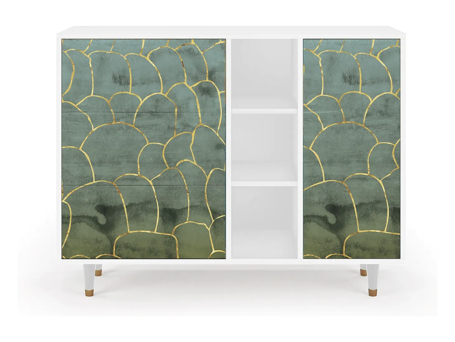 Aparador - 125x98x48 cm - BS2 - Magnificent Water Lily, Blanco