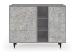 Aparador - 125x98x48 cm - BS2 - Mariana Trench, Gris